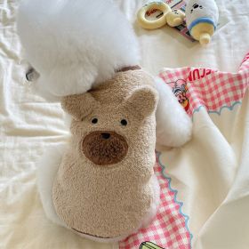 Winter Clothes Fleece-lined Warm Dog Cute Clothes (Option: Apricot-XS)
