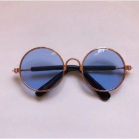Pet Cat Glasses Cat Sunglasses (Option: Gold blue-M)